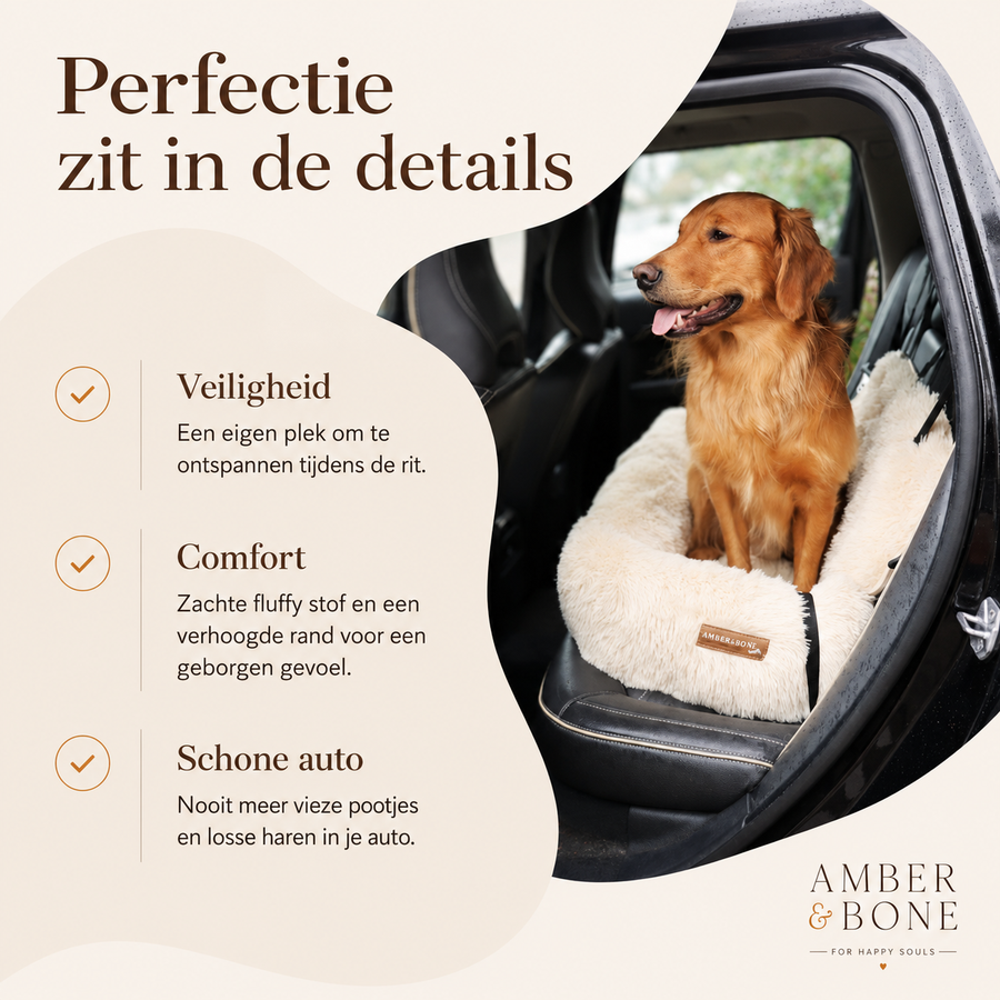 Amber & Bone Reismand & Auto-hondenmand — Opvouwbaar & Wasbaar
