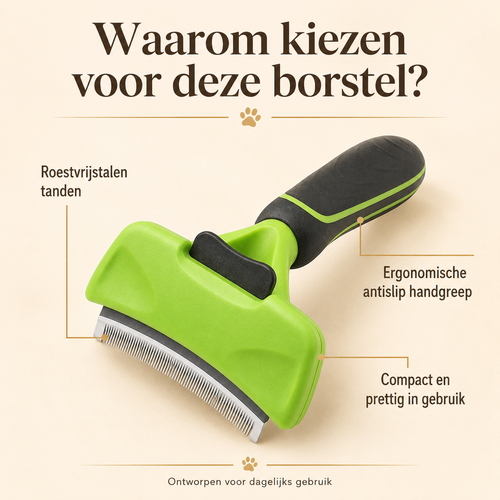 Deshedding borstel - kenmerken