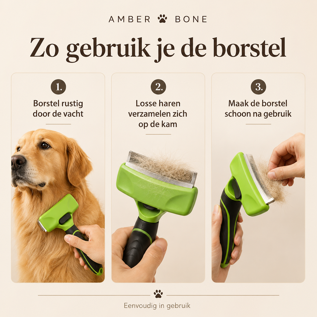 Deshedding borstel - gebruik