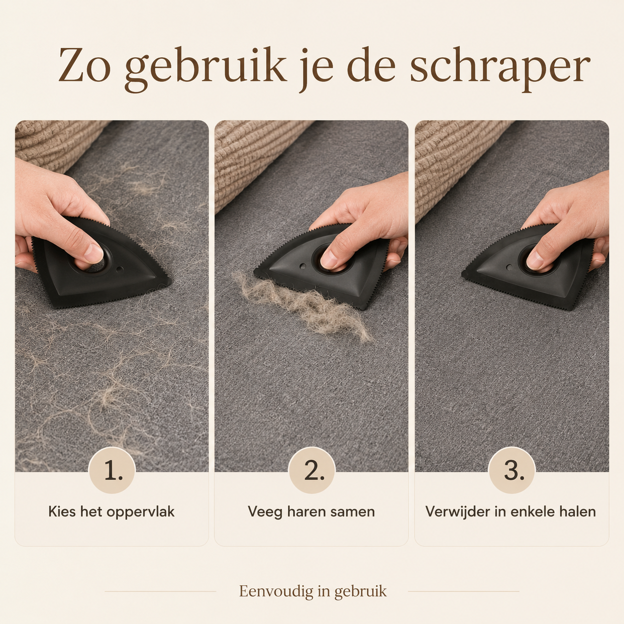 Dierenhaar Schraper - detail