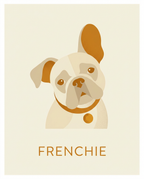 Modern-stijl: minimalistisch portret van een franse bulldog